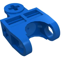 Technic Axle Connector 2 x 3 with Ball Socket, Open Sides / Blue