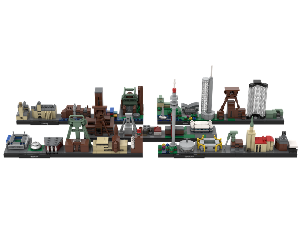 Lego Skyline Bundle of the 5 biggest cities in the Ruhrgebiet