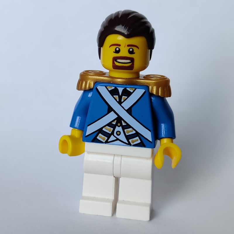 Lego Soldier (Bluecoat) - Sergeant, Brown Goatee