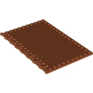 Plate Special 10 x 16 with Studs on Edges and Bar Handles on 1 Side / Dark Orange