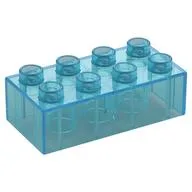 Duplo Brick 2 x 4 / Trans-Light Blue
