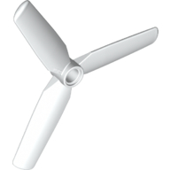 Lego Propeller 3 Blade 9 Diameter with Pin Hole, Recessed Center / White