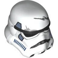 Helmet Stormtrooper, 2 Chin Holes and Sand Blue Details with Dark Blue Outlines and Battle Damage Scratches Print (Imperial Jetpack Trooper)