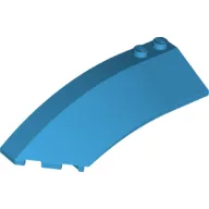 Brick Wedged, Curved 8 x 3 x 2 Open Left / Dark Azure