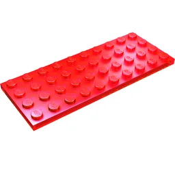Plate 4 x 10 / Trans-Red