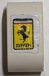 Technic, Liftarm Thick 1 x 2 - Axle Hole with Ferrari Logo Pattern (Sticker) - Set 42125