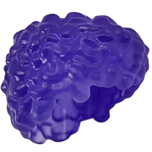 Lego Hair Short Curly, Flattened / Trans-Purple