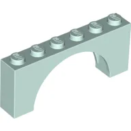 Brick Arch 1 x 6 x 2 - Thin Top without Reinforced Underside [New Version] / Light Aqua