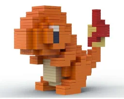 8bit CHARMANDER Pixel Art