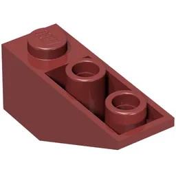 Brick Sloped Inverted 33° 3 x 1 with Internal Stopper and No Front Stud Connection / Dark Red