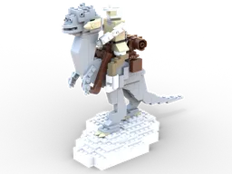 Luke Skywalker riding Tauntaun miniland scale