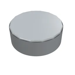 Tile Round 1 x 1 / Light Bluish Gray