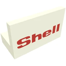 Panel 1 x 2 x 1 with 'Shell' Print / White