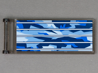 Lego Flag 7 x 3 with Bar Handle with Discovery Solar Array Pattern (Sticker) - Sets 7467 / 7470