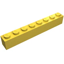 Brick 1 x 8 / Yellow