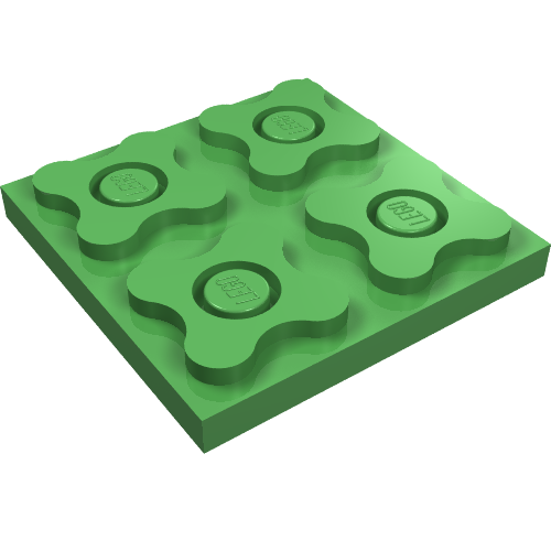 Lego Scala, Plate 4 x 4 / Bright Green