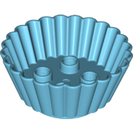 Lego Duplo Cupcake / Muffin Cup with 2 x 2 Studs / Medium Azure