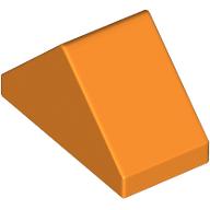 Lego Brick Sloped 45° 2 x 1 Double with Inside Stud Holder / Orange