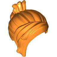 Lego Hair Long Bangs Right, Clipped-Up Ponytail / Orange