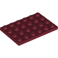 Lego Plate 4 x 6 / Dark Red