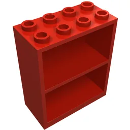 Homemaker Bookcase/Cupboard 2 x 4 x 4 / Red
