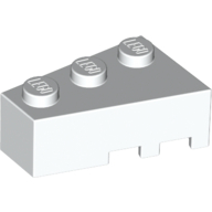 Lego Brick Wedged, Angled 3 x 2 Left / White