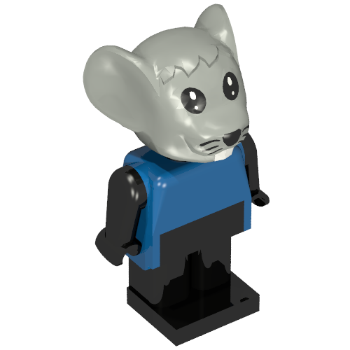 Lego Fabuland Figure Mouse 4 / Blue