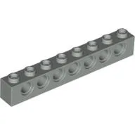 Technic Brick 1 x 8 [7 Pin Holes] / Light Gray