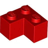 Brick 2 x 2 Corner / Red