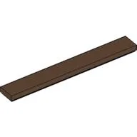 Tile 1 x 8 with Groove / Brown
