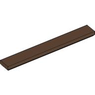 Lego Tile 1 x 8 with Groove / Brown