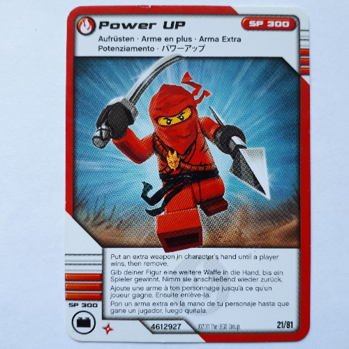 Lego Trading Card, Ninjago Deck #1: 21 - Power Up - International Version / [No Color/Any Color]