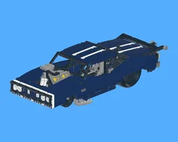 41999 Drag car dark blue