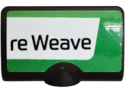 Technic, Panel Curved 2 x 3 x 1 with 'reWeave' (CoreWeave) on White Background Pattern Model Right Side (Sticker) - Set 42240