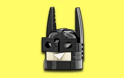 Up-Scaled LEGO Minifigure Head - Dark Hero Edition