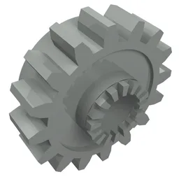 Technic Gear 16 Tooth with Clutch [Toothed] / Light Gray