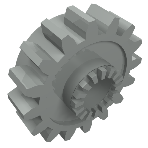 Lego Technic Gear 16 Tooth with Clutch [Toothed] / Light Gray