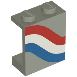 Panel 1 x 2 x 2 Solid Stud with Red/White/Blue Left Print