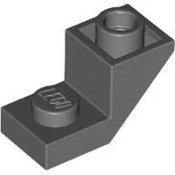 Brick Sloped Inverted 45° 2 x 1 with 2/3 Cutout / Dark Bluish Gray