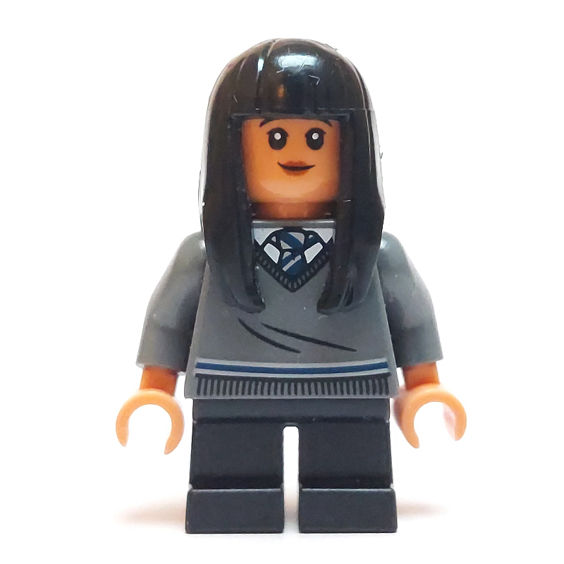 Lego Cho Chang - Dark Bluish Grey Sweater, Black Legs, Plastic Hair
