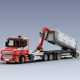 Scania T114 3 axles hookloader with trailer