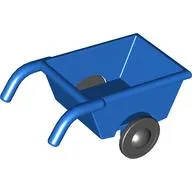 Duplo Wheelbarrow with Thin Black Wheels / Blue