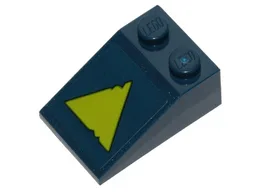 Slope 33 3 x 2 with Lime Triangle with Cut Out Edges Pattern (Sticker) - Set 70839