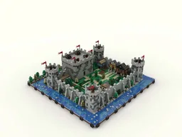 Microscale castle diorama