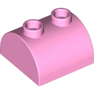 Brick Curved 2 x 2, Two Top Studs / Bright Pink
