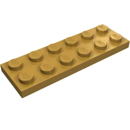 Plate 2 x 6 / Pearl Gold