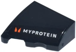 Wedge 2 x 2 x 2/3 Left with White 'MYPROTEIN' and Orange Logo Pattern (Sticker) - Set 77249
