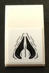 Slope, Curved 3 x 2 with Skeleton Nose Pattern (Sticker) - Set 76075