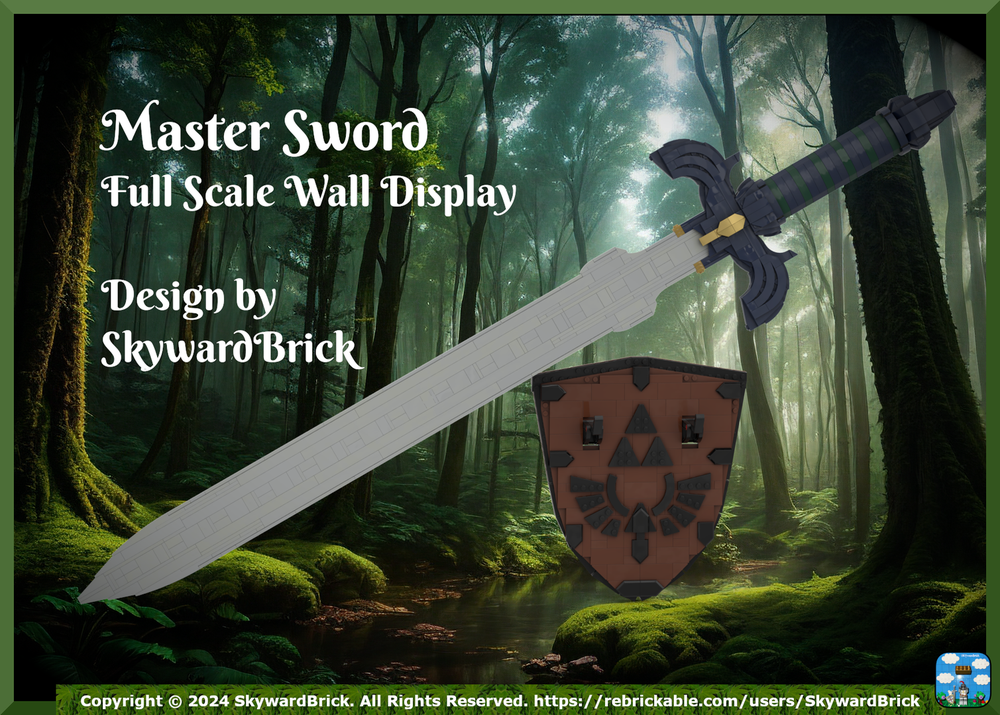 Lego Master Sword Full Scale Wall Display