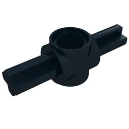 Technic Pin Connector Hub with 2 Axles / Black
